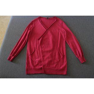 Elieen Fisher Burgundy Red Cardigan Wrap Size XS 100% Wool